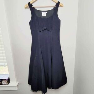 L.K. Bennett black sleeveless bow dress 4